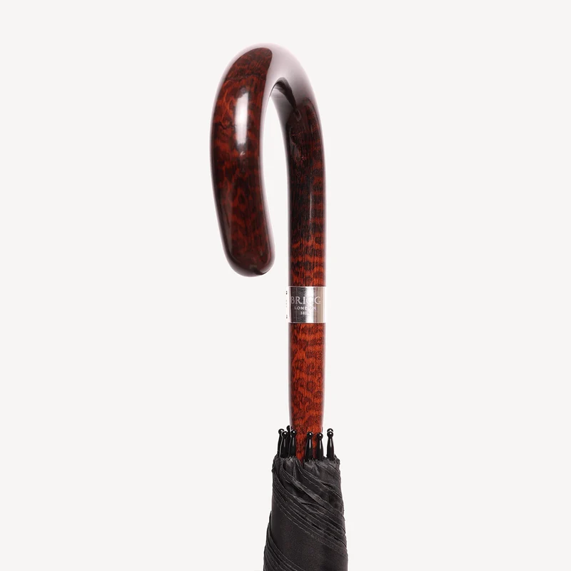 Parapluie en bois de serpent - Noir