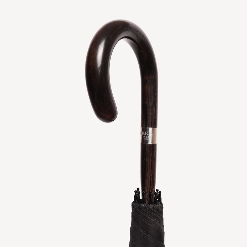 Parapluie en ébène de Macassar - Noir