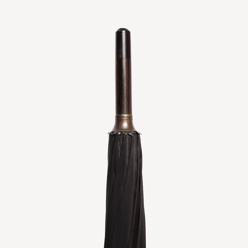 Parapluie en ébène de Macassar - Noir