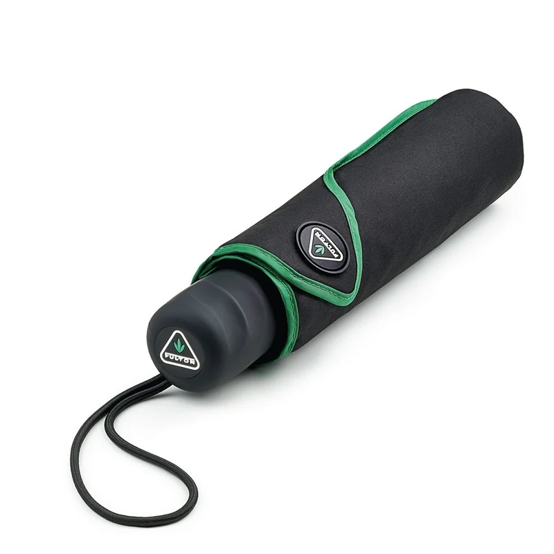 Fulton Performance Hurricane Folding Umbrella - Black | Extreme Strength | UPF 30+ | Lightweight 315g