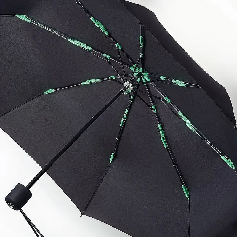 Fulton Performance Hurricane Folding Umbrella - Black | Extreme Strength | UPF 30+ | Lightweight 315g