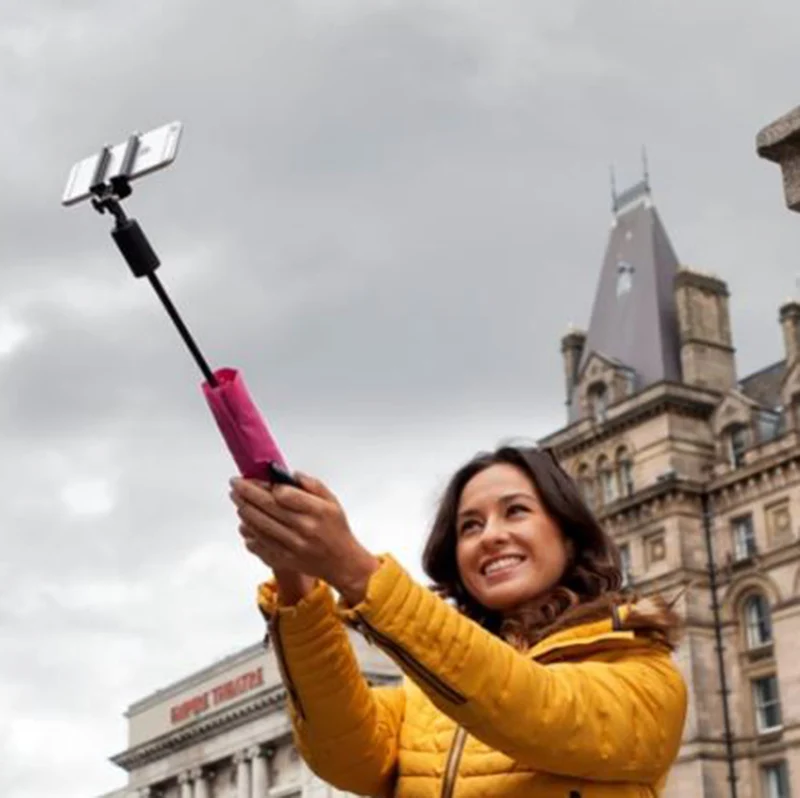 Susino 2 in 1 Selfie Stick Umbrella - Black