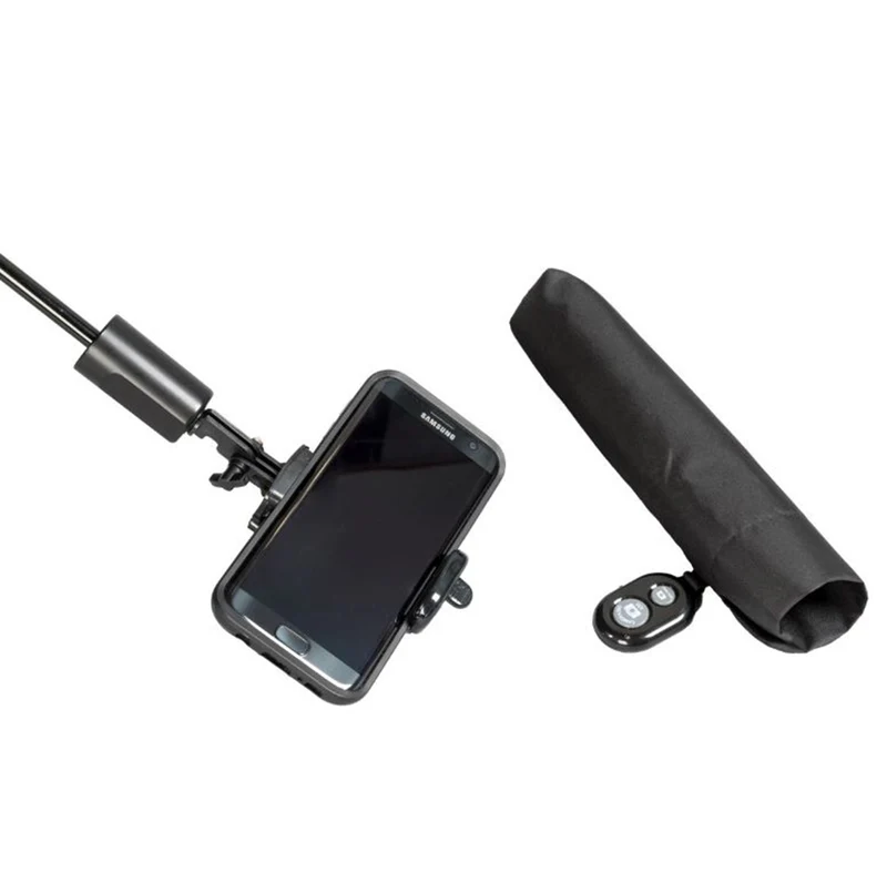 Susino 2 in 1 Selfie Stick Umbrella - Black
