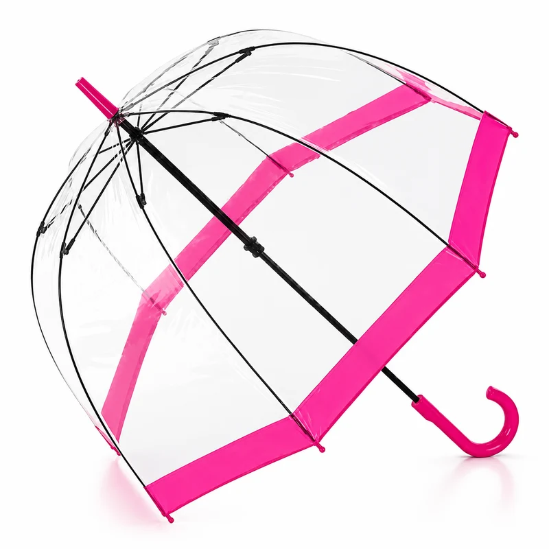 Fulton Birdcage Clear Dome Umbrella | Transparent Walking Umbrella | Wind Resistant