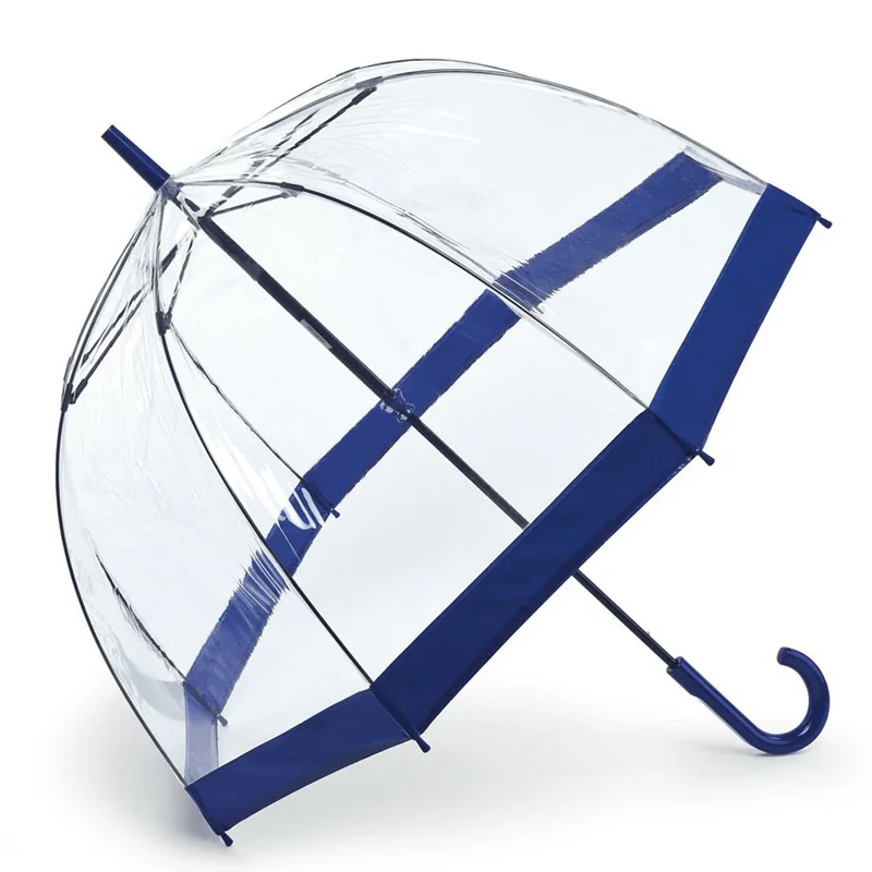 Fulton Birdcage Clear Dome Umbrella | Transparent Walking Umbrella | Wind Resistant