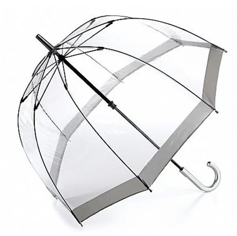 Fulton Birdcage Clear Dome Umbrella | Transparent Walking Umbrella | Wind Resistant