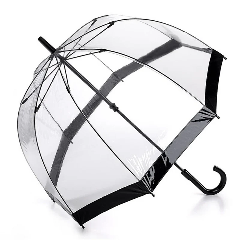 Fulton Birdcage Clear Dome Umbrella | Transparent Walking Umbrella | Wind Resistant