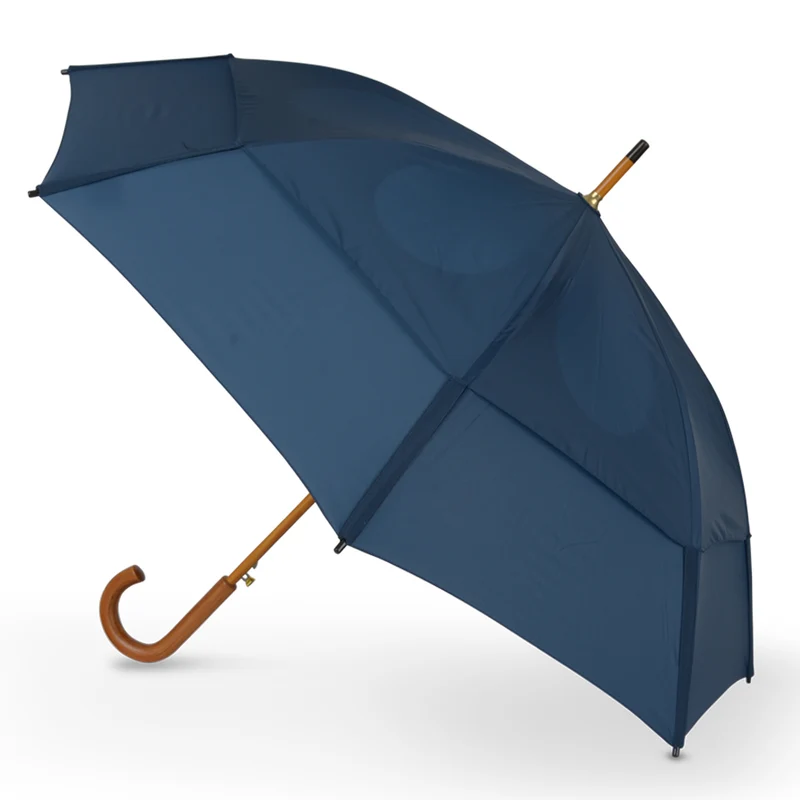 GustBuster Classic Automatic Windproof Walking Umbrella | Vented Canopy | Wood Handle | Wind Tested 55mph