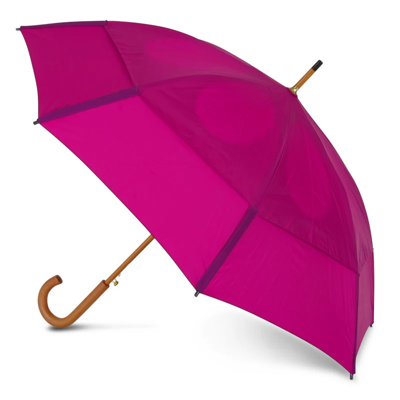 GustBuster Classic Automatic Windproof Walking Umbrella | Vented Canopy | Wood Handle | Wind Tested 55mph