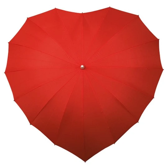 Heart Shape Walking Umbrella | Wind Resistant | Fibreglass Frame | Perfect for Weddings & Events