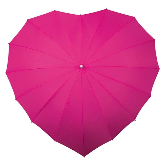 Heart Shape Walking Umbrella | Wind Resistant | Fibreglass Frame | Perfect for Weddings & Events