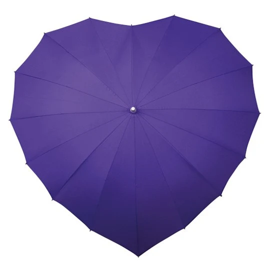 Heart Shape Walking Umbrella | Wind Resistant | Fibreglass Frame | Perfect for Weddings & Events