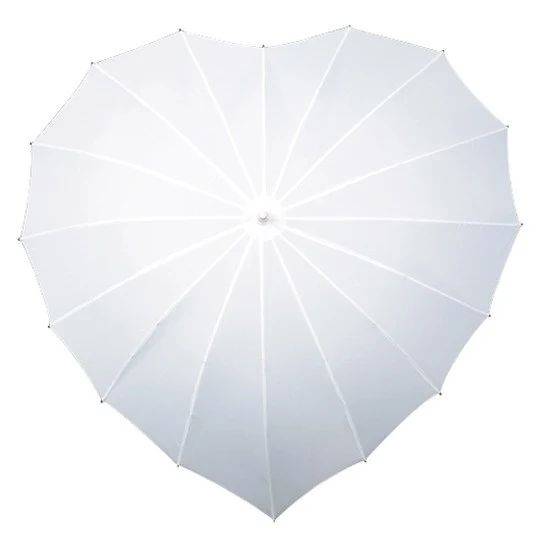 Heart Shape Walking Umbrella | Wind Resistant | Fibreglass Frame | Perfect for Weddings & Events