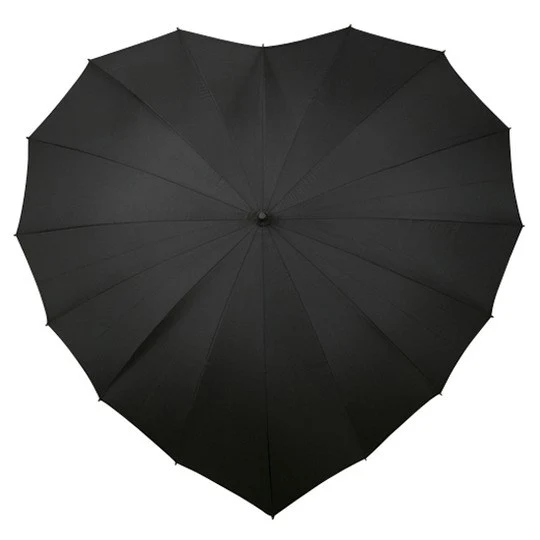 Heart Shape Walking Umbrella | Wind Resistant | Fibreglass Frame | Perfect for Weddings & Events