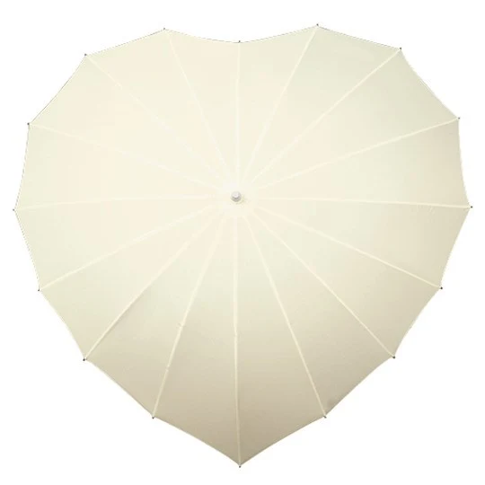 Heart Shape Walking Umbrella | Wind Resistant | Fibreglass Frame | Perfect for Weddings & Events