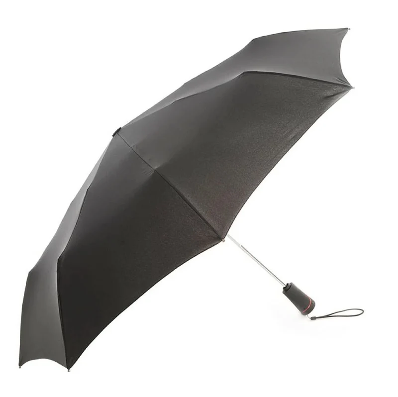 Totes ECO X-tra Strong Auto Open & Close Umbrella - Black | Wind Tunnel Tested | Large 108cm Canopy