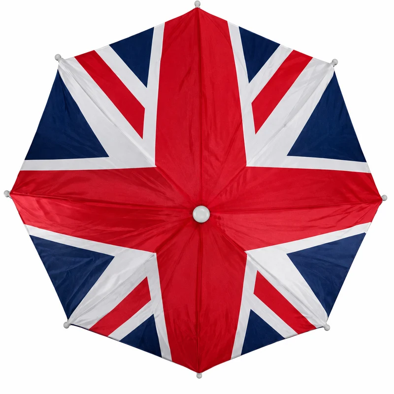 Union Jack Umbrella Hat - 2 Pack | Adjustable Headband | Hands-Free