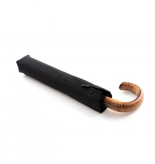 Knirps S.570 Italian Maple Wood Handle Folding Umbrella | Auto Open | Wind Tunnel Tested 100km/h | 102cm
