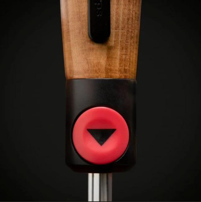 Knirps S.570 Italian Maple Wood Handle Folding Umbrella | Auto Open | Wind Tunnel Tested 100km/h | 102cm