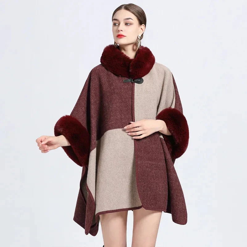 Cape Fausse Fourrure Femme