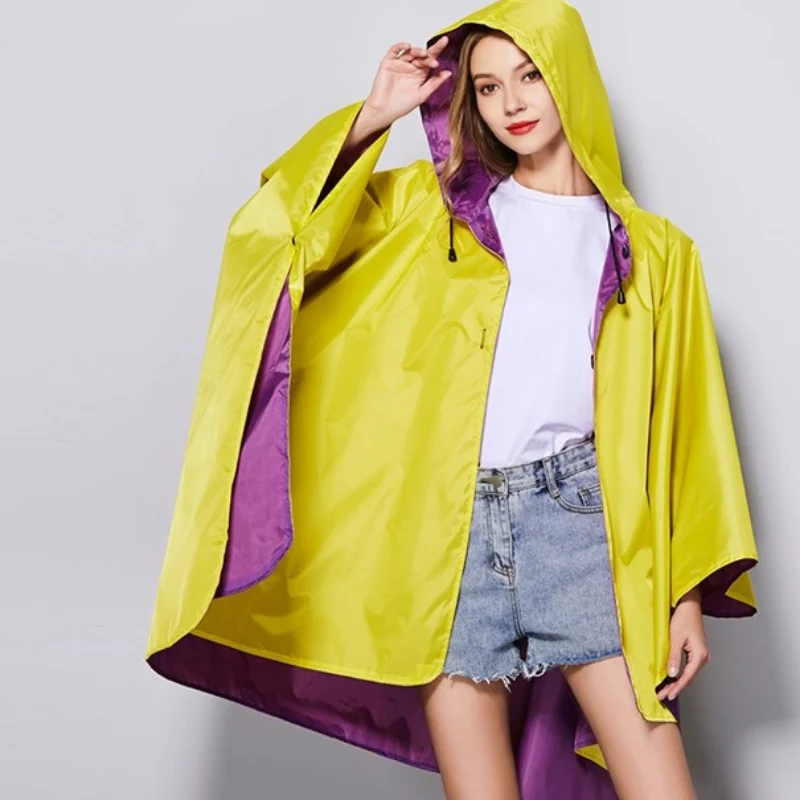 Poncho Pluie Jaune & Violet Femme