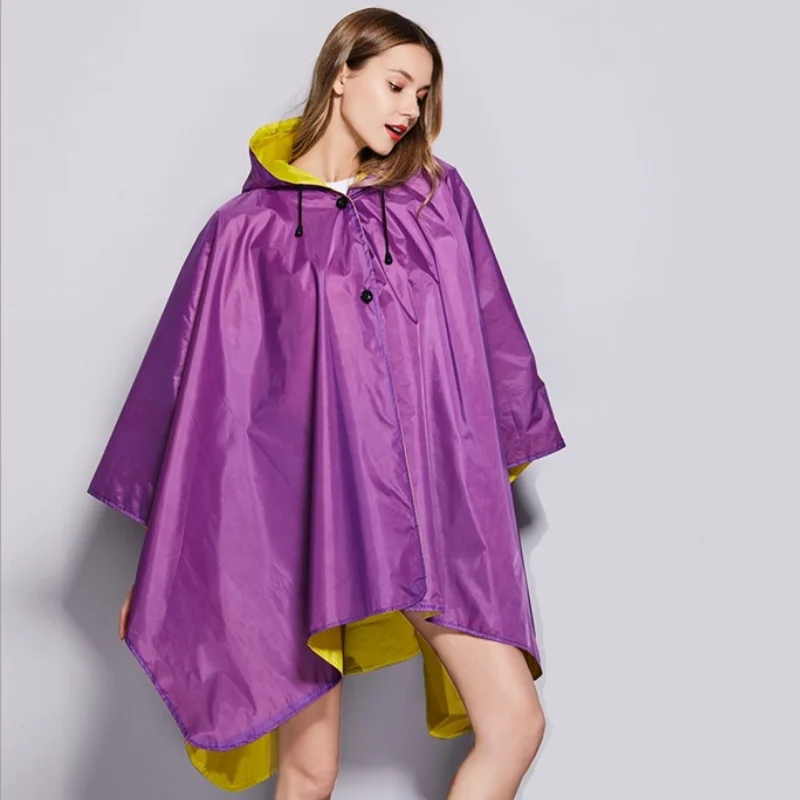 Poncho Pluie Jaune & Violet Femme
