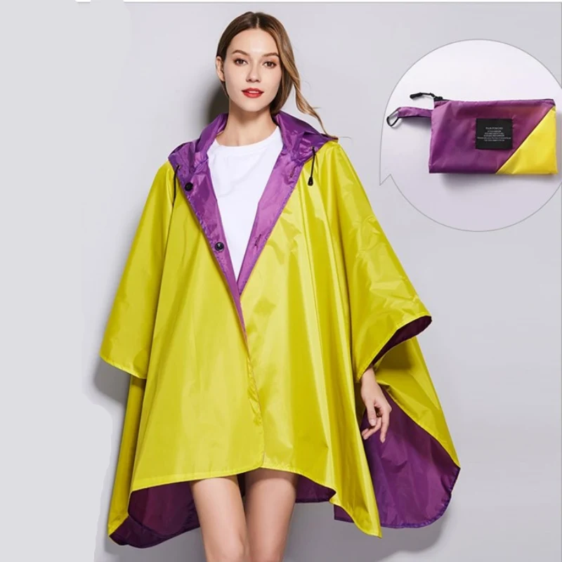 Poncho Pluie Jaune & Violet Femme