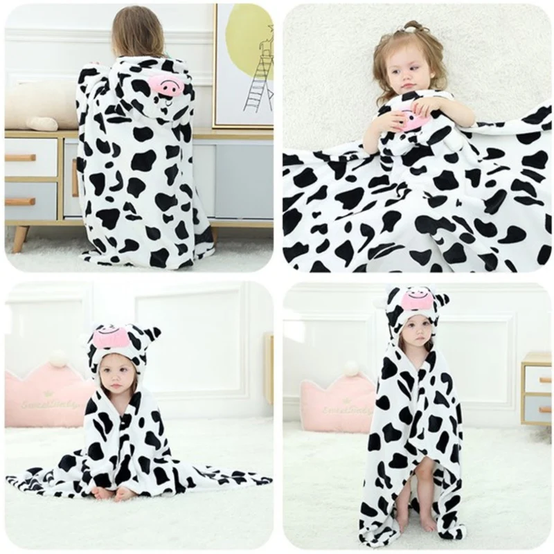 Poncho de Bain Bébé Vache