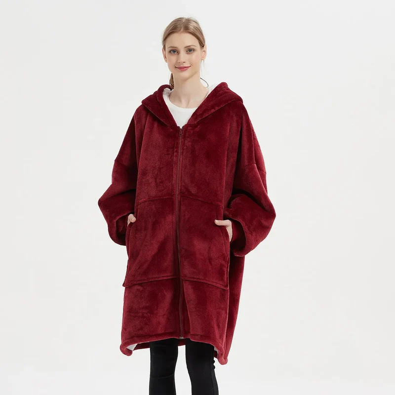 Poncho Polaire Femme Fermeture Eclair