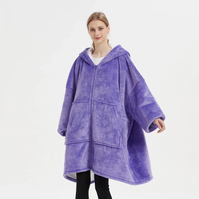 Poncho Polaire Femme Fermeture Eclair