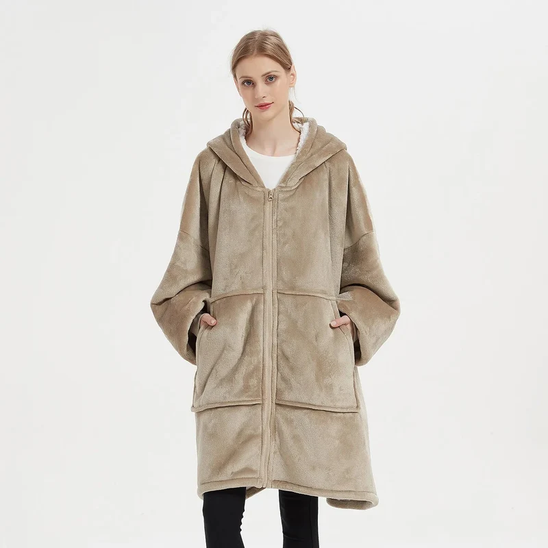 Poncho Polaire Femme Fermeture Eclair