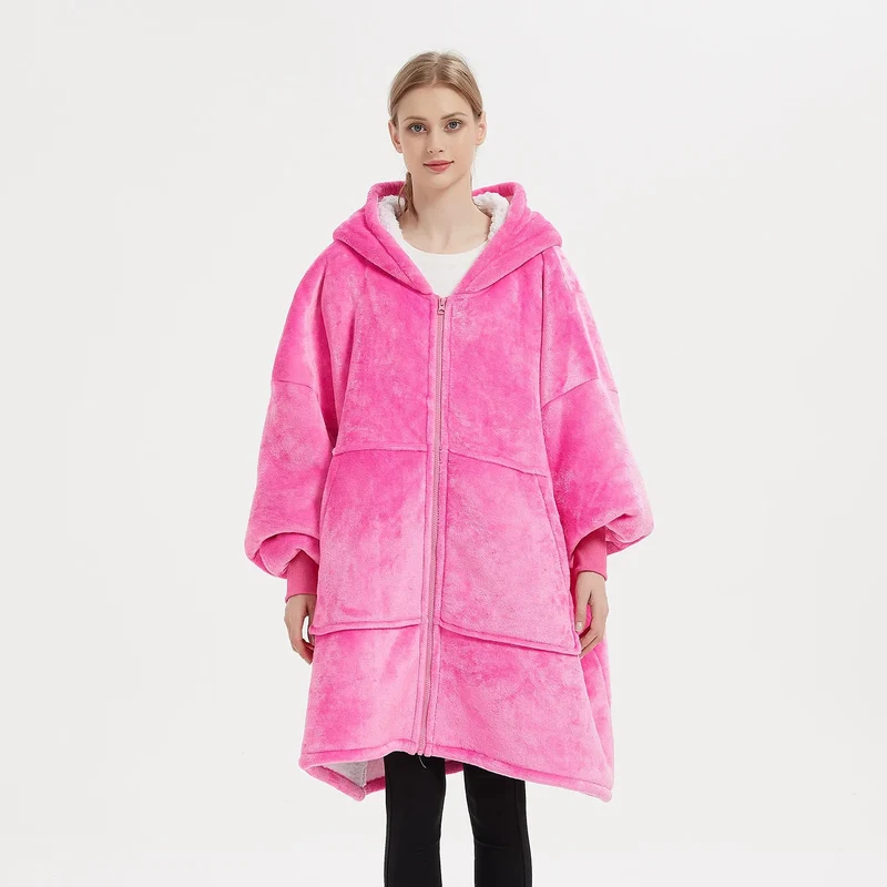 Poncho Polaire Femme Fermeture Eclair