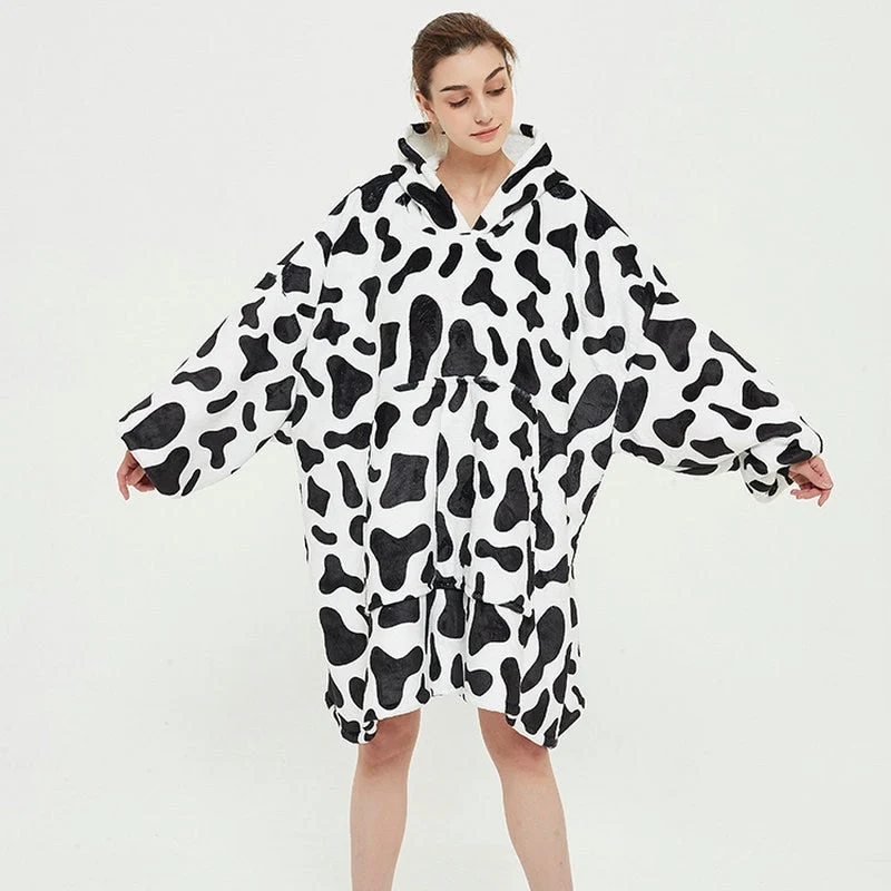 Poncho Polaire Femme Vache