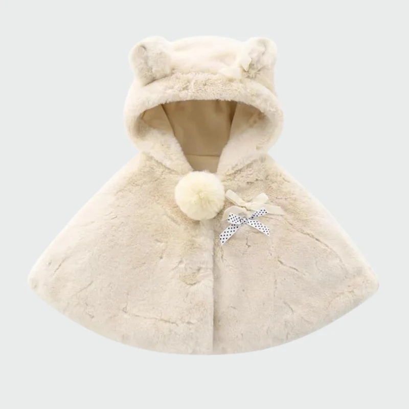 Poncho Fille Beige