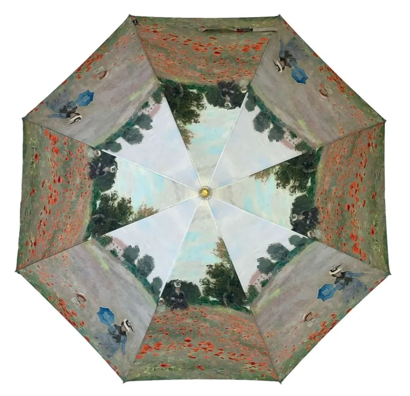 StormKing Auto Folding Artist Umbrella - Monet Poppy Field | Auto Open & Close | Gift Boxed | 103cm