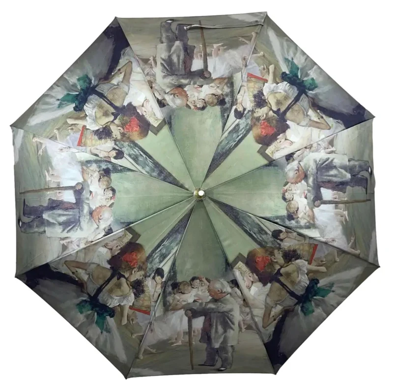 StormKing Auto Walking Artist Umbrella - Degas Ballet Class | Fibreglass Frame | Wood Handle | 100cm