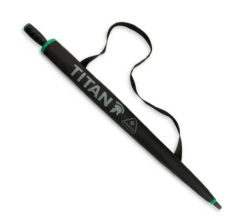 Fulton Performance Titan Golf Umbrella - Black | Supersize 136cm Span | Windproof Vented Canopy