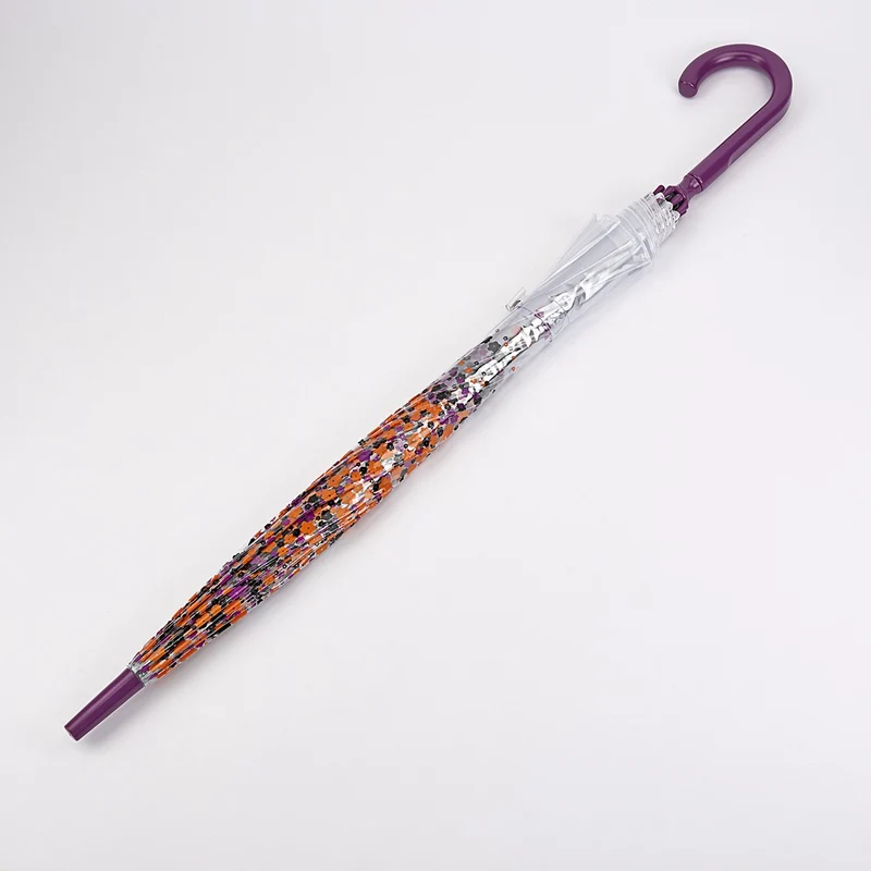 Fulton Birdcage Clear Dome Umbrella - Hippie Scatter | Transparent Walking Umbrella | Wind Resistant