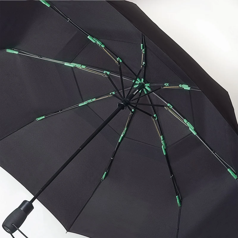 Fulton Performance Tornado Golf-Size Folding Umbrella - Black | Auto Open & Close | UPF 30+ | 120cm