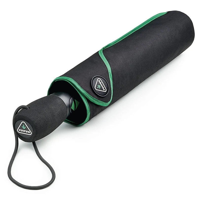Fulton Performance Tornado Golf-Size Folding Umbrella - Black | Auto Open & Close | UPF 30+ | 120cm