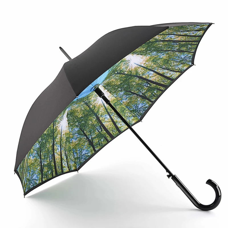 Fulton Bloomsbury Auto Walking Umbrella - Sunburst | Double Canopy | Printed Inner Design