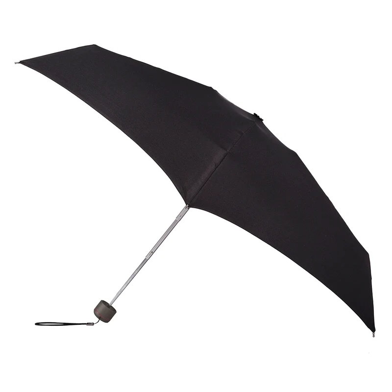 Totes Tiny X-tra Strong Compact Folding Umbrella - Black | 5-Section | Just 16.5cm and 214g