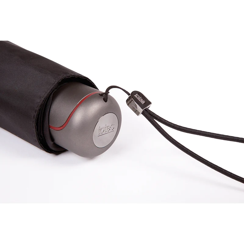 Totes Tiny X-tra Strong Compact Folding Umbrella - Black | 5-Section | Just 16.5cm and 214g