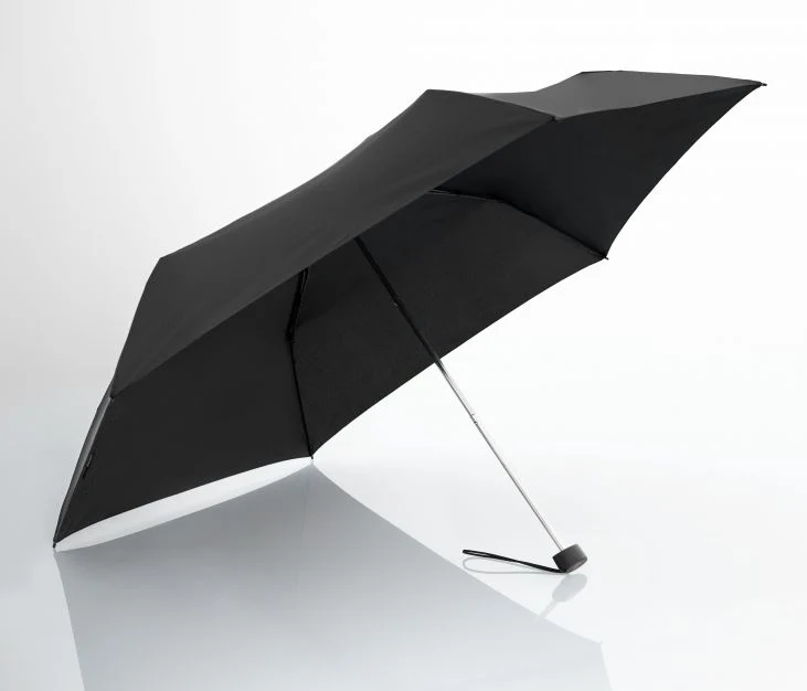 Knirps AS.050 Slim Small Manual Folding Umbrella | Ultra-Flat Format | 97cm Canopy | Just 190g