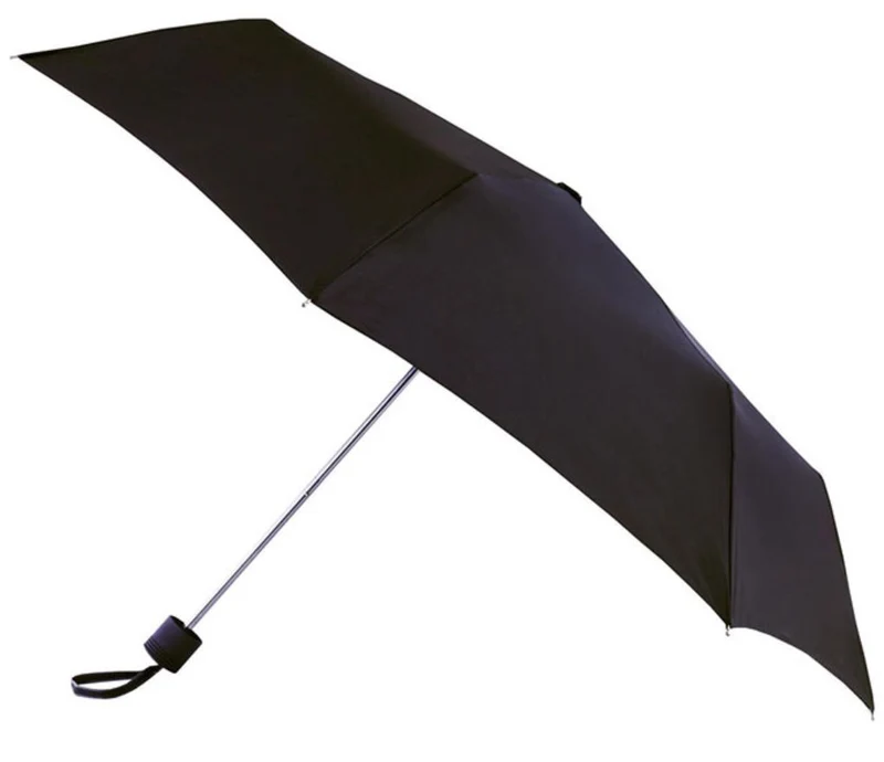Totes ECO Supermini Sport Umbrella - Black | 100% Recycled PET | Compact 24.3cm | Carry Strap