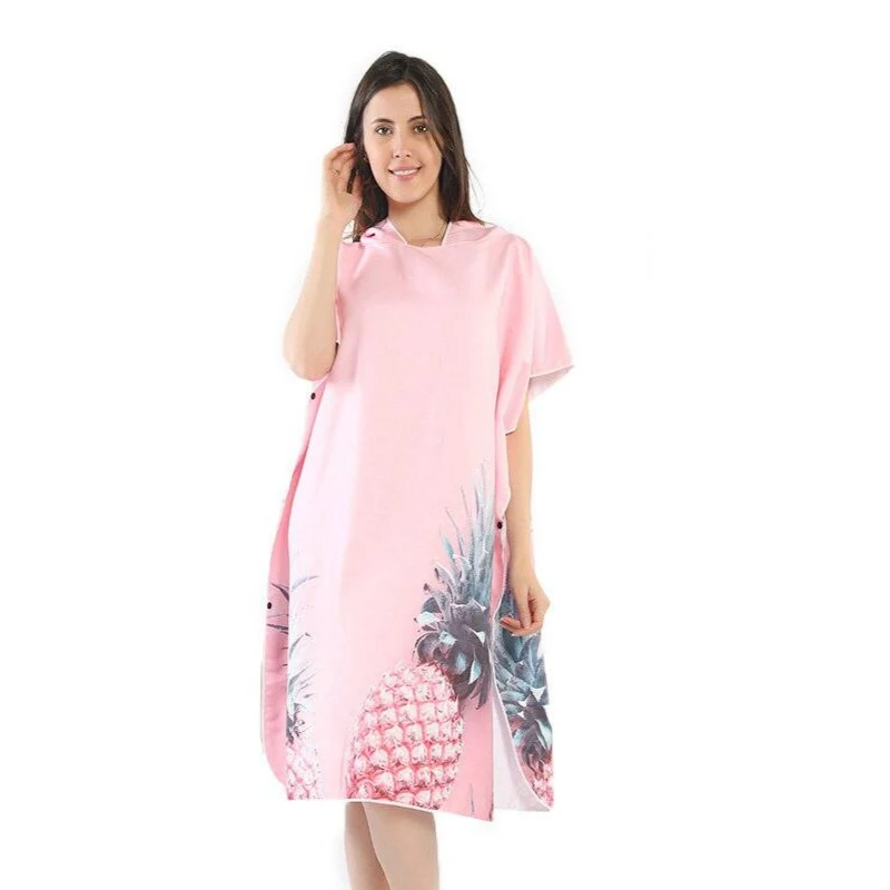 Poncho Bain Femme Ananas