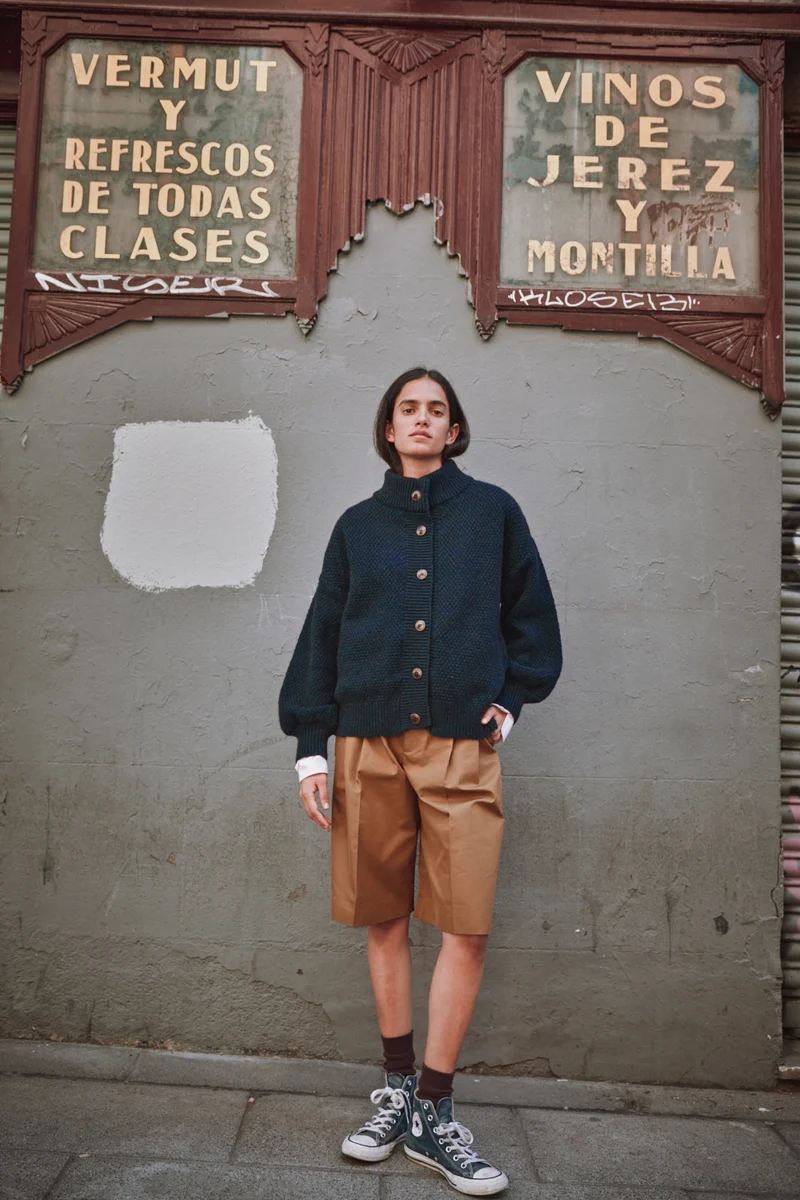GEORGE High-Neck Jacket in Yak-Merino Wool - Midnight Blue