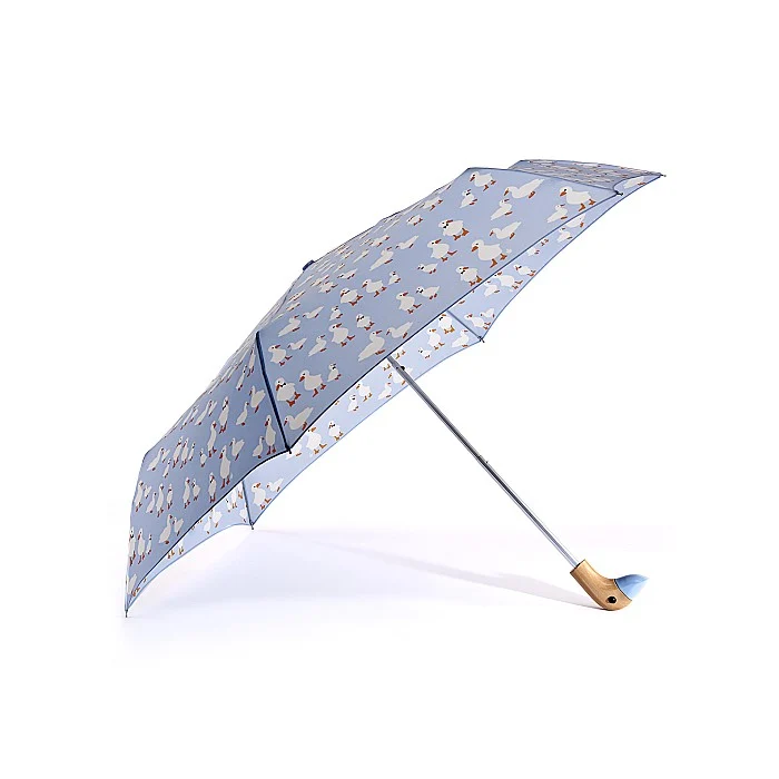 Fulton Curio Duck Handle Folding Umbrella | UPF 50+ UV Protection | Compact and Fun