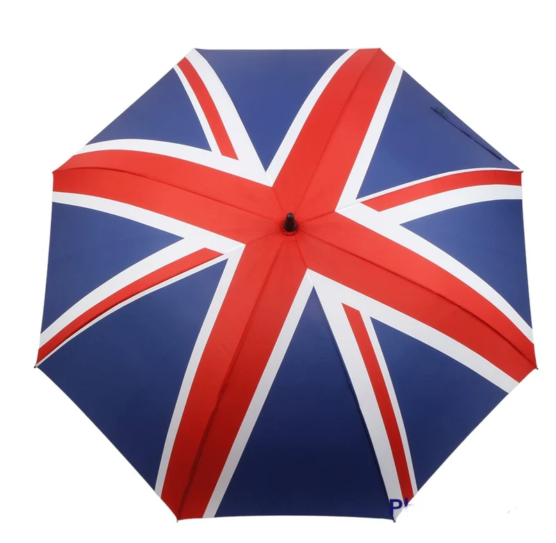 High Performance Fibreglass Auto Golf Umbrella - Union Flag | 136cm Canopy | Wind Resistant