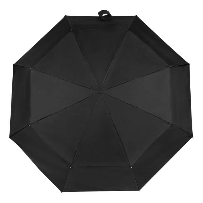 Totes ECO X-tra Strong Big Top Folding Umbrella - Black | Golf-Size 125cm Vented Canopy | AOC